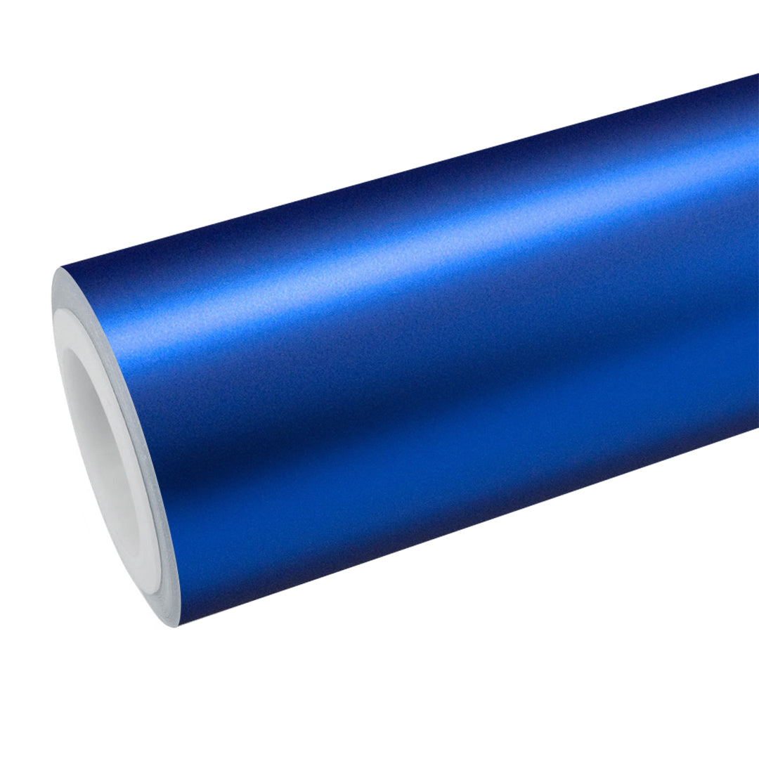Satin Chrome Klein Blue Vinyl Wrap