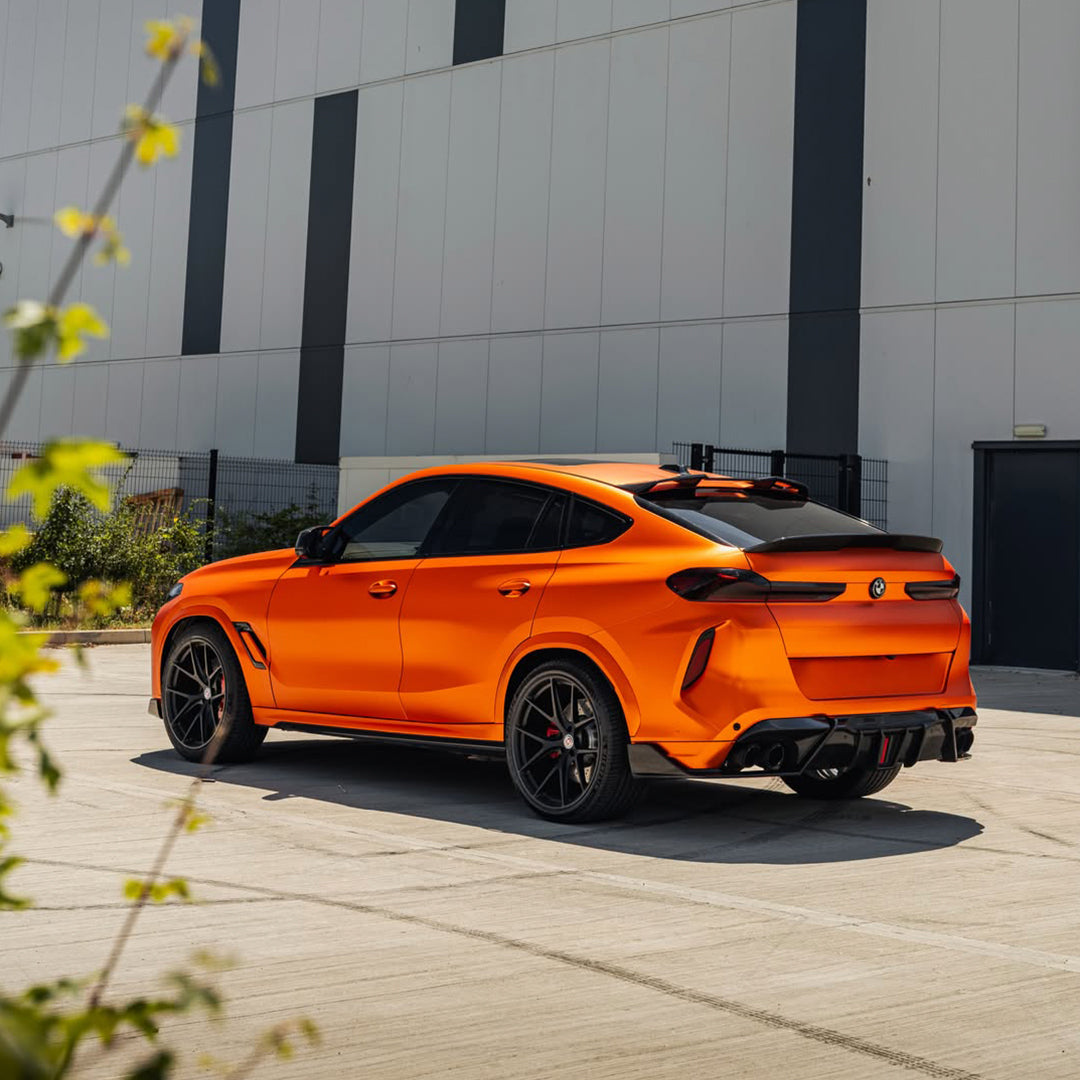 Satin Chrome Lava Orange Vinyl Wrap