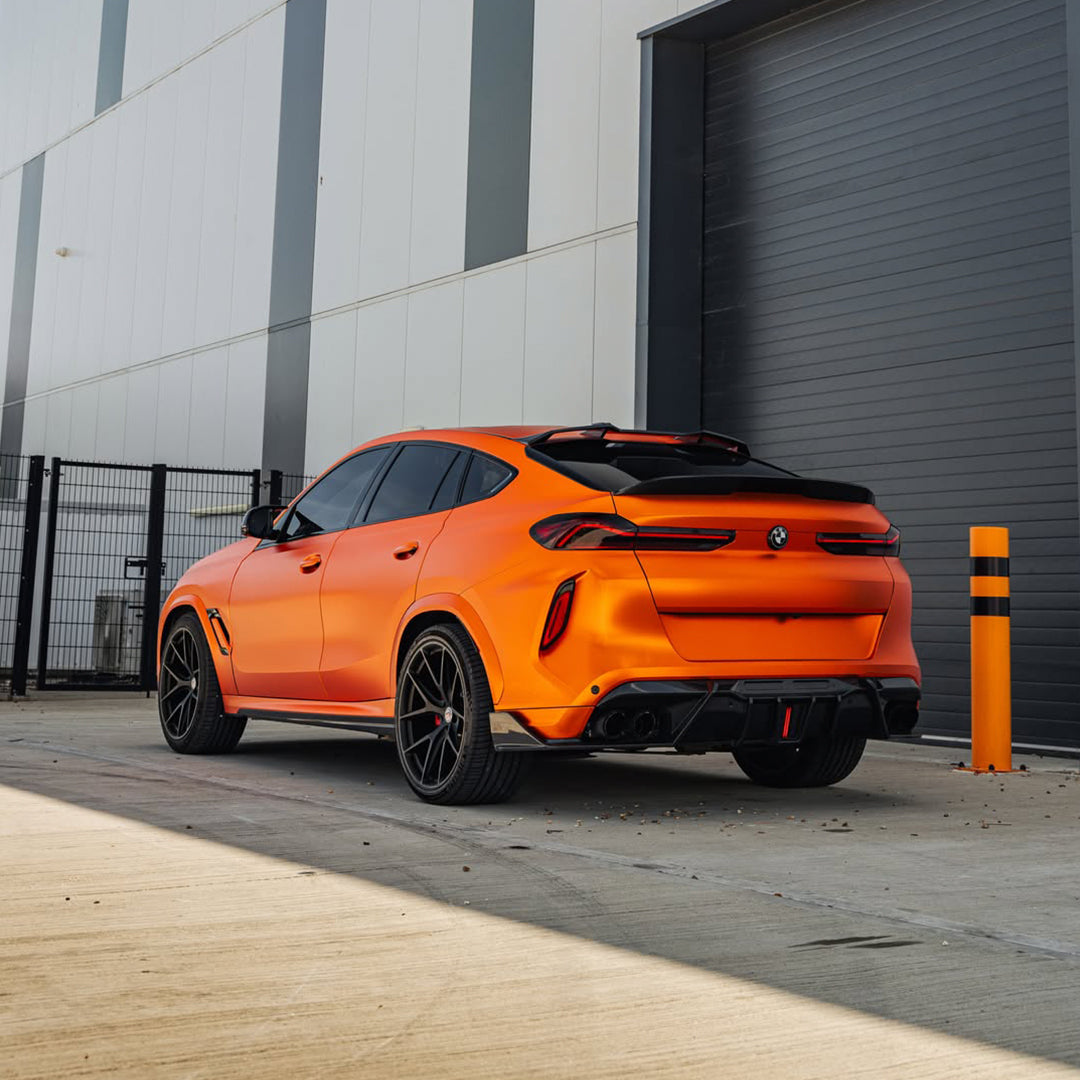 Satin Chrome Lava Orange Vinyl Wrap