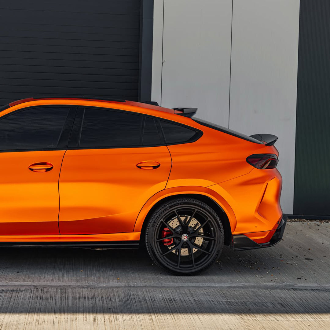 Satin Chrome Lava Orange Vinyl Wrap
