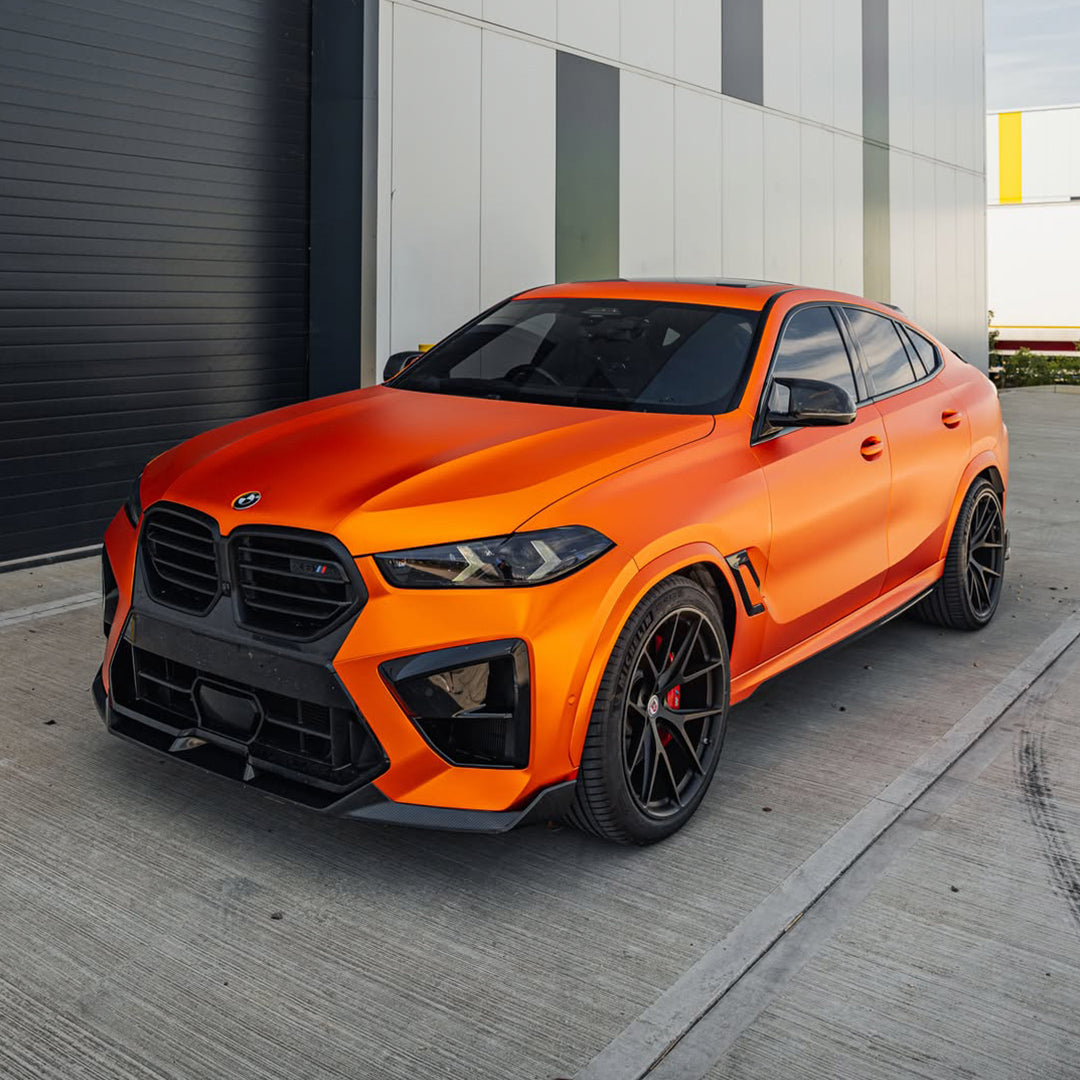 Satin Chrome Lava Orange Vinyl Wrap