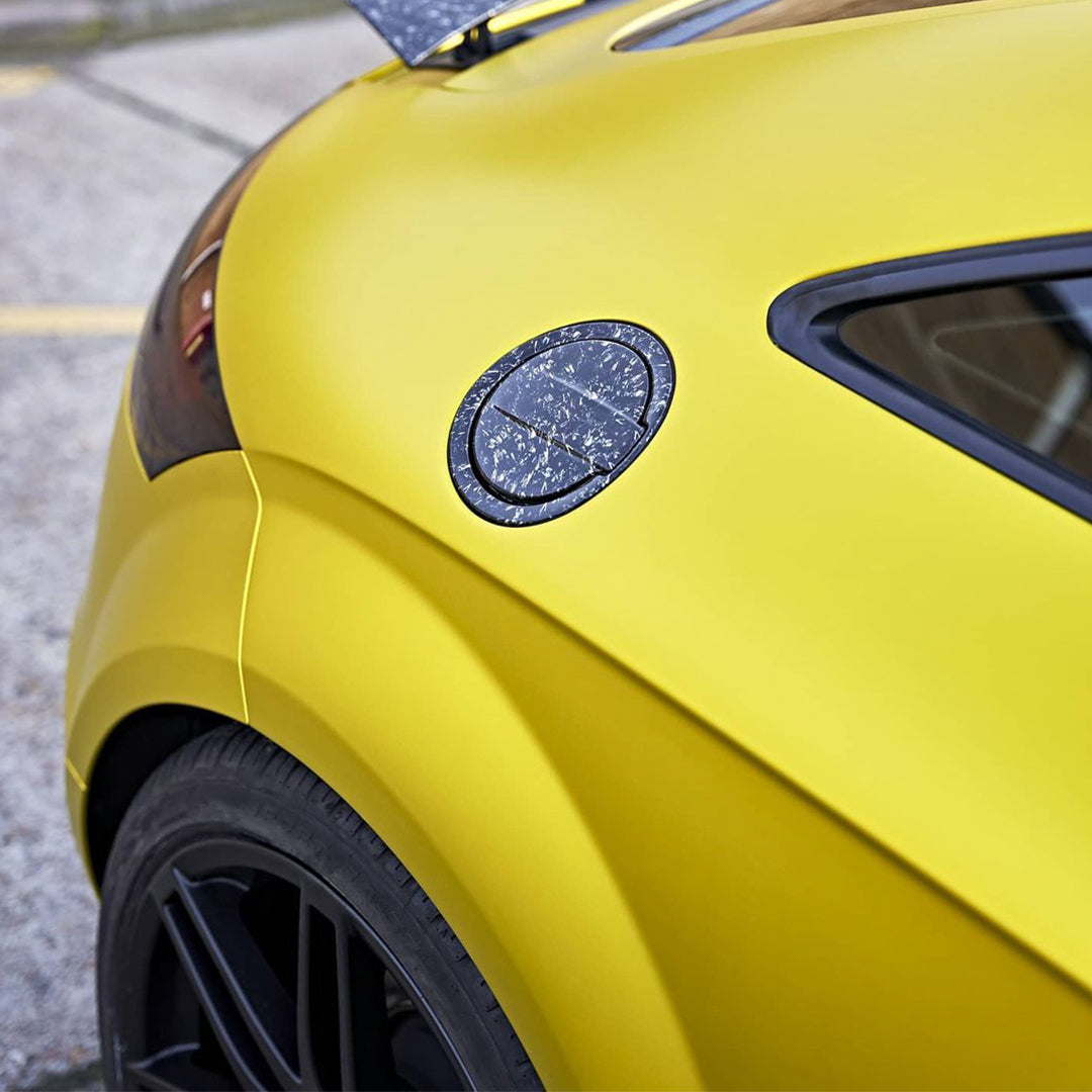 Satin Chrome Lemon Yellow Vinyl Wrap