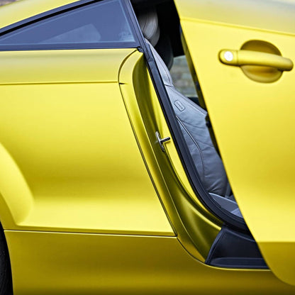 Satin Chrome Lemon Yellow Vinyl Wrap