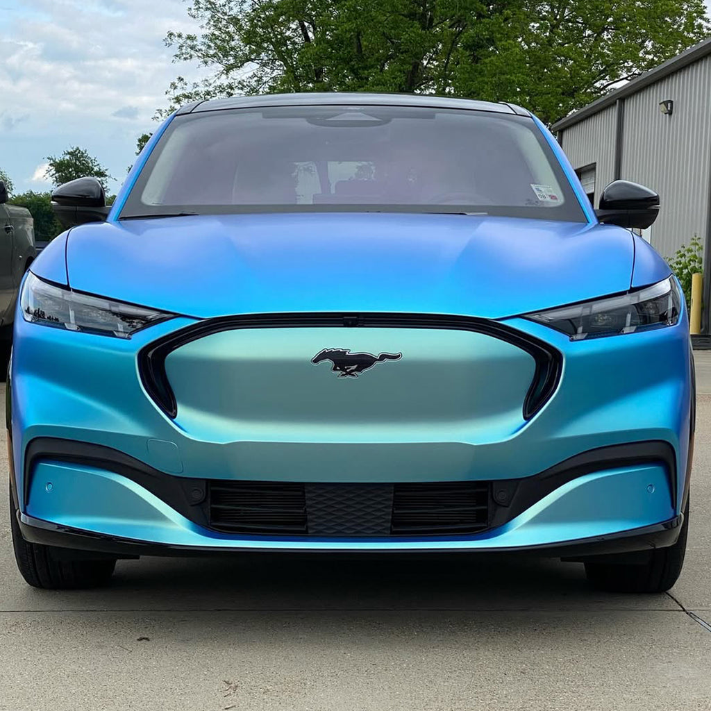 Satin Chrome Light Blue Vinyl Wrap