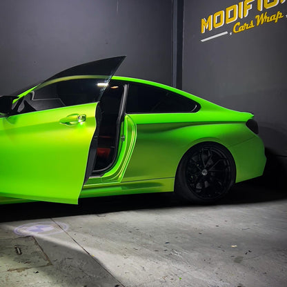 Satin Chrome Paradice Green Vinyl Wrap