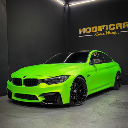 Satin Chrome Paradice Green Vinyl Wrap