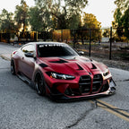 Satin Chrome Romanee Red Vinyl Wrap - product view 2