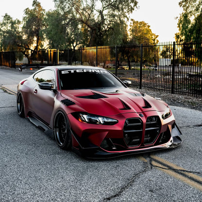 Satin Chrome Romanee Red Vinyl Wrap