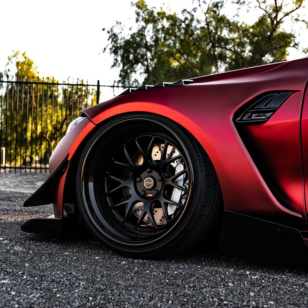 Satin Chrome Romanee Red Vinyl Wrap