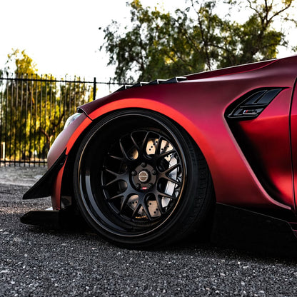 Satin Chrome Romanee Red Vinyl Wrap