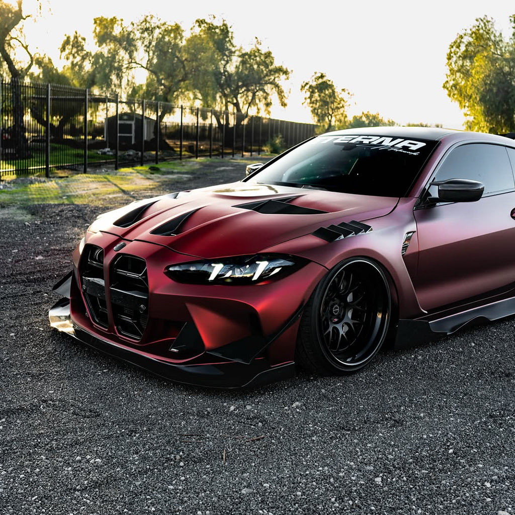 Satin Chrome Romanee Red Vinyl Wrap