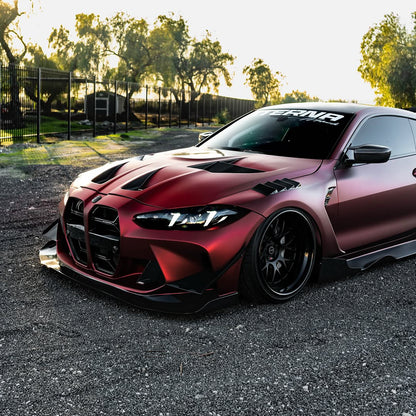 Satin Chrome Romanee Red Vinyl Wrap