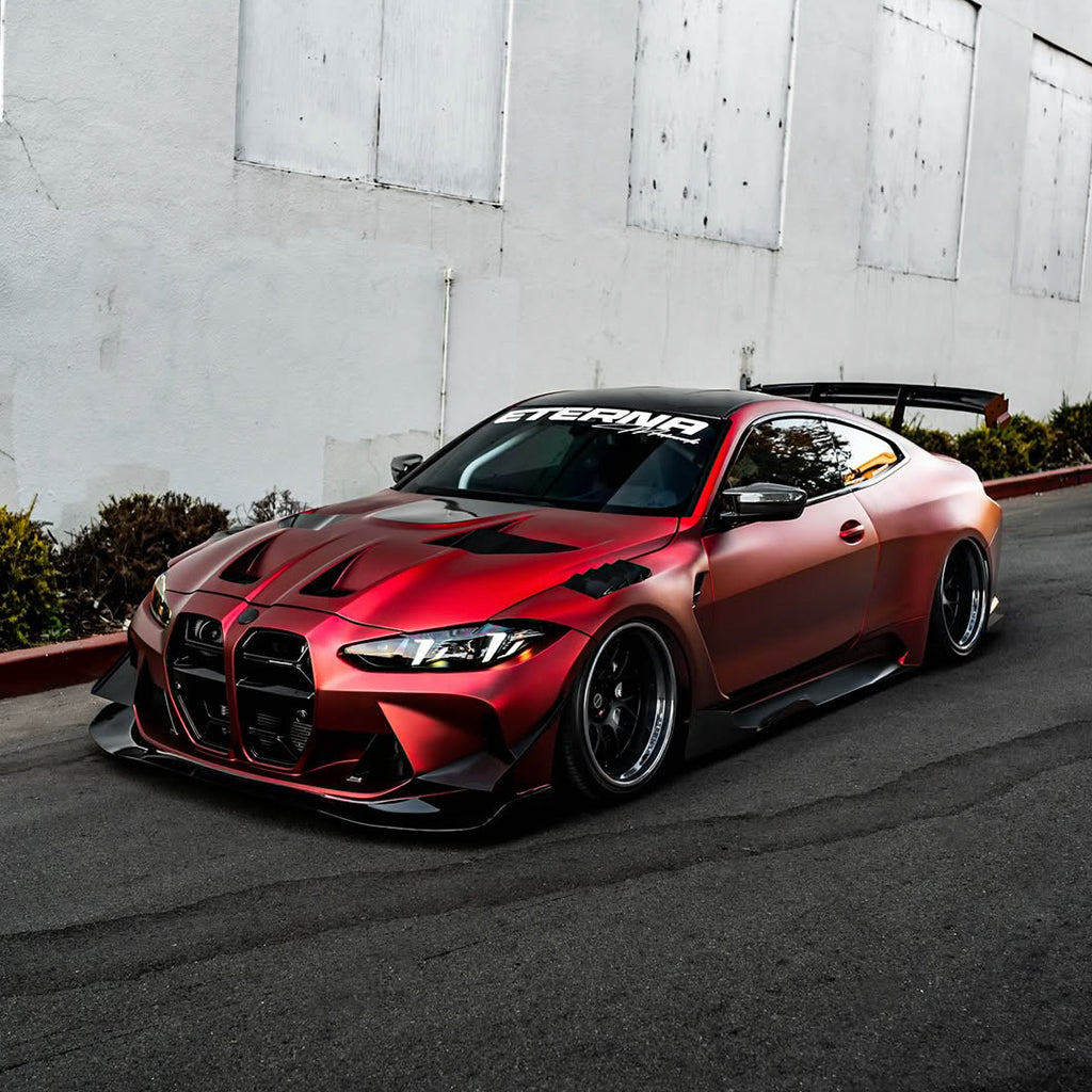 Satin Chrome Romanee Red Vinyl Wrap