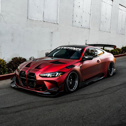 Satin Chrome Romanee Red Vinyl Wrap