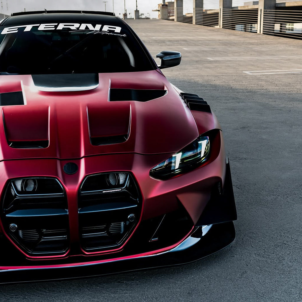 Satin Chrome Romanee Red Vinyl Wrap