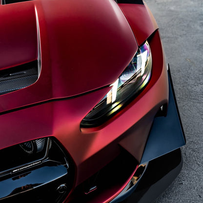 Satin Chrome Romanee Red Vinyl Wrap