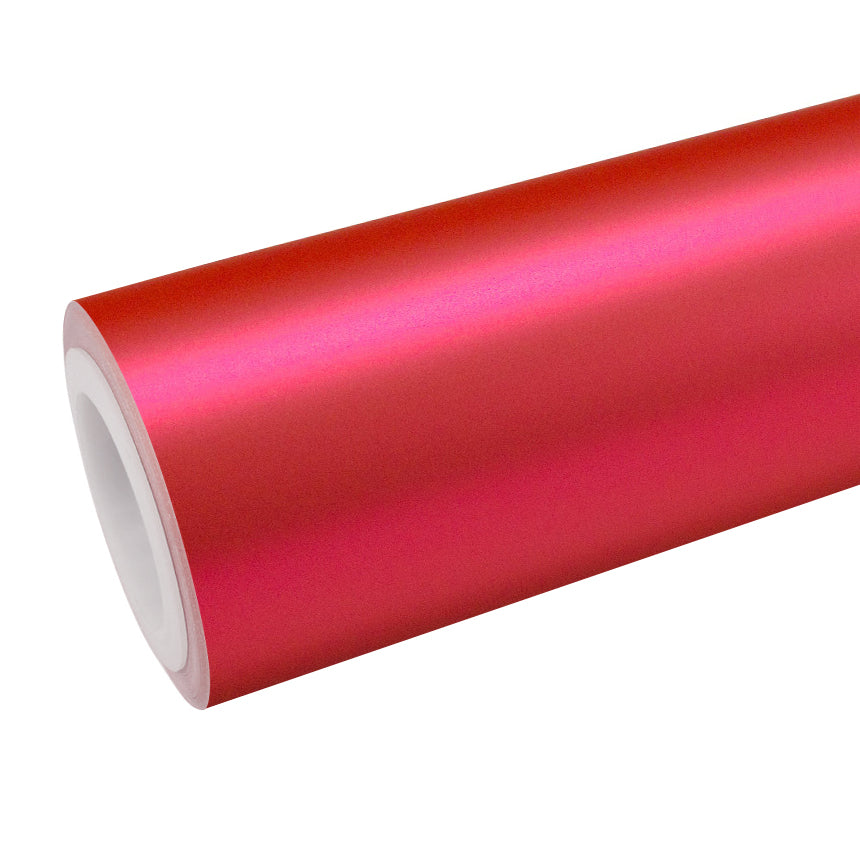 Satin Chrome Rose Red Vinyl Wrap main product view