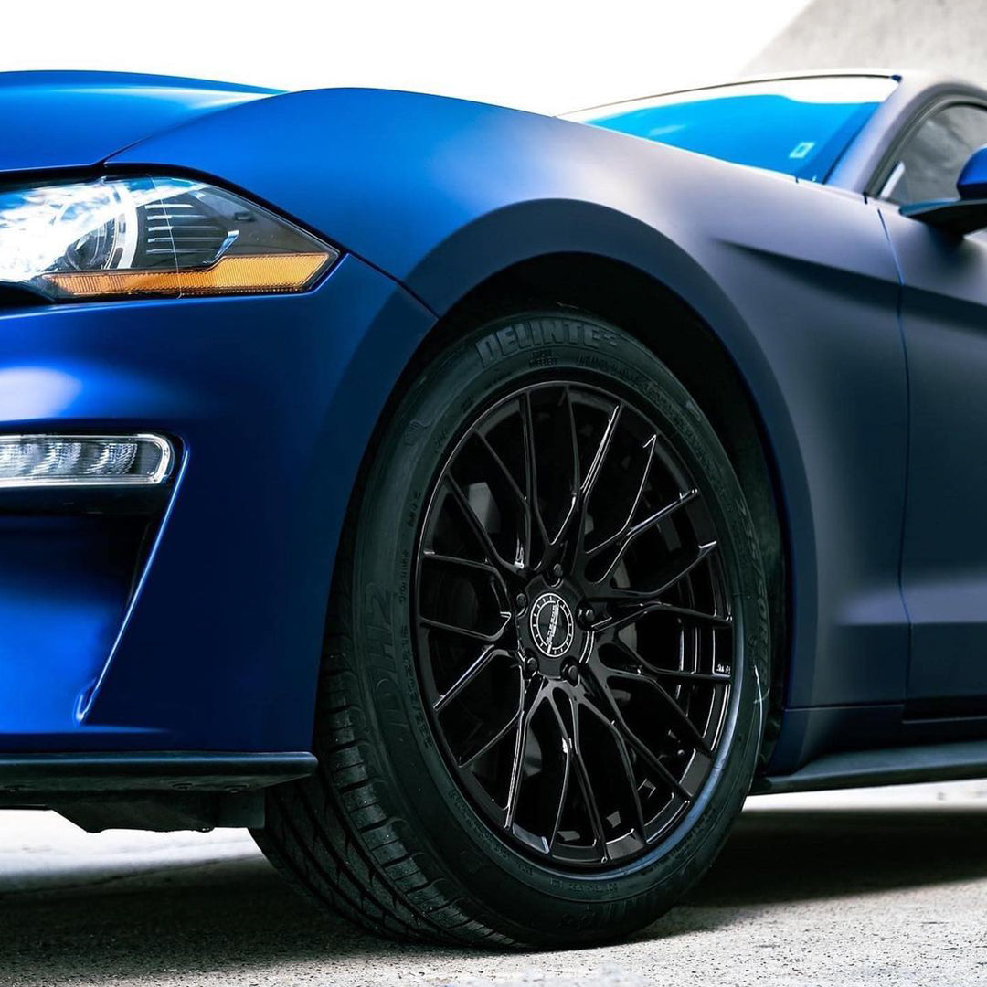 Satin Chrome Velvet Blue Vinyl Wrap