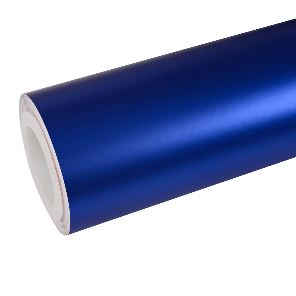 Satin Chrome Velvet Blue Vinyl Wrap