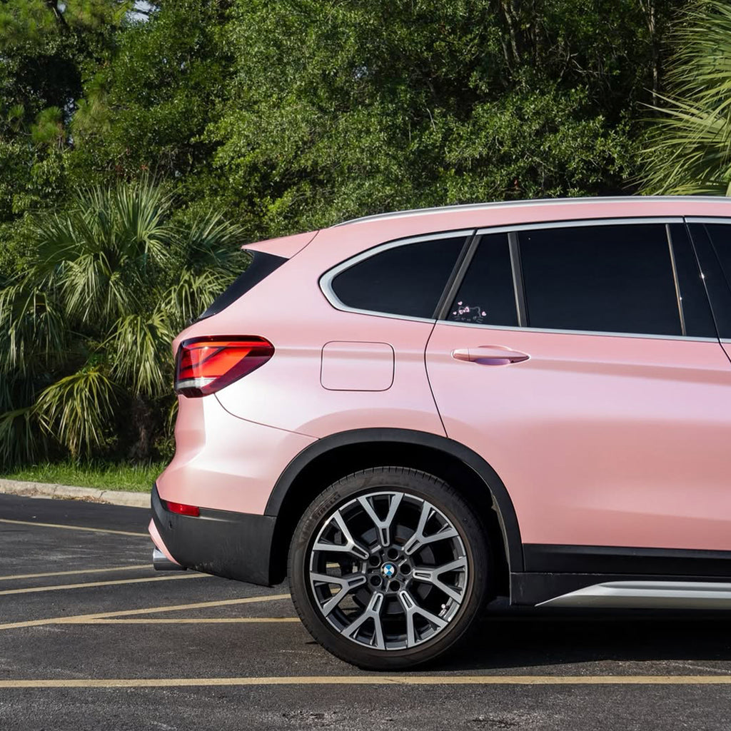 Satin Metallic Blush Pink Vinyl Wrap
