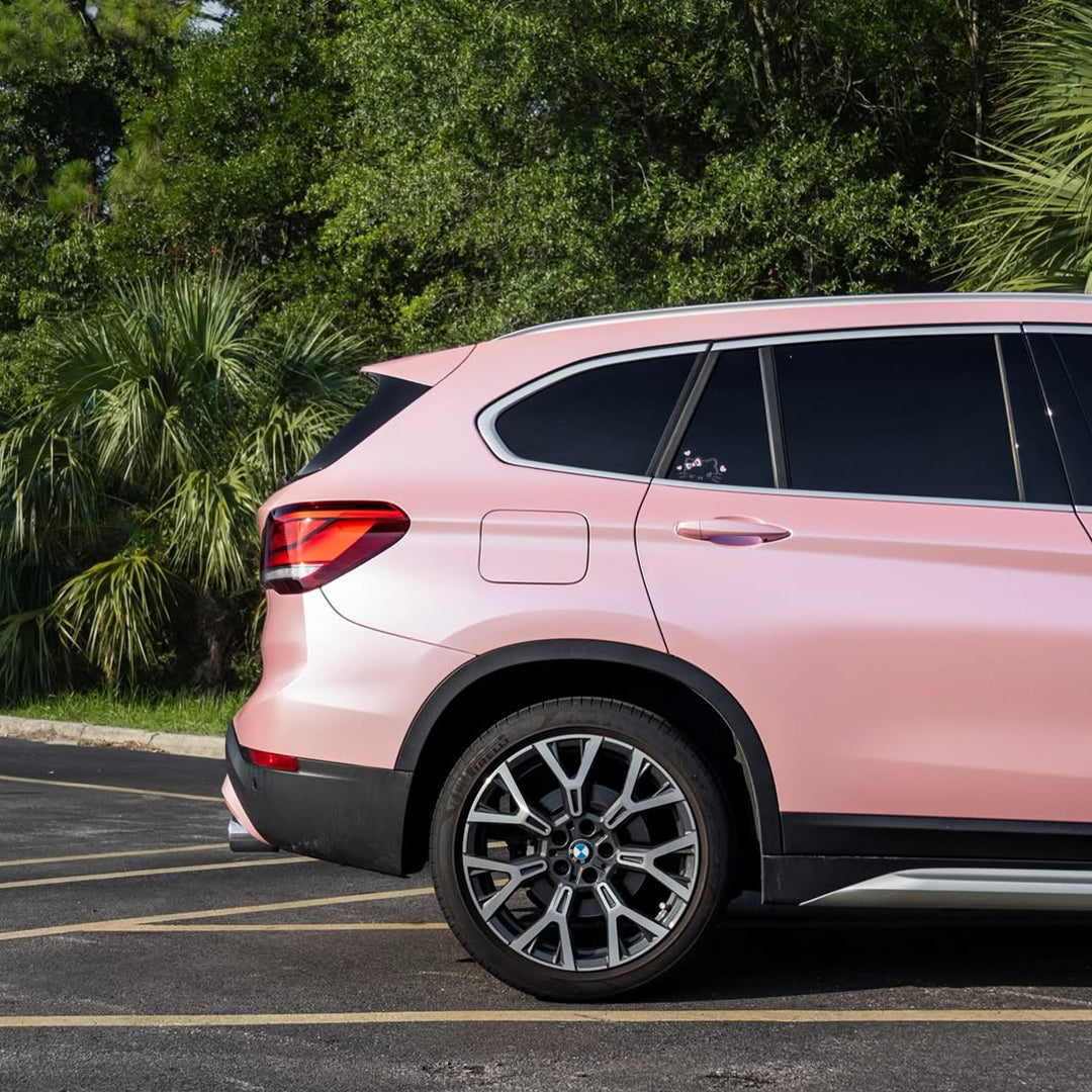 Satin Metallic Blush Pink Vinyl Wrap