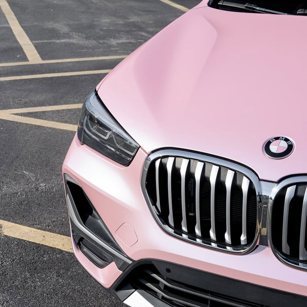 Satin Metallic Blush Pink Vinyl Wrap