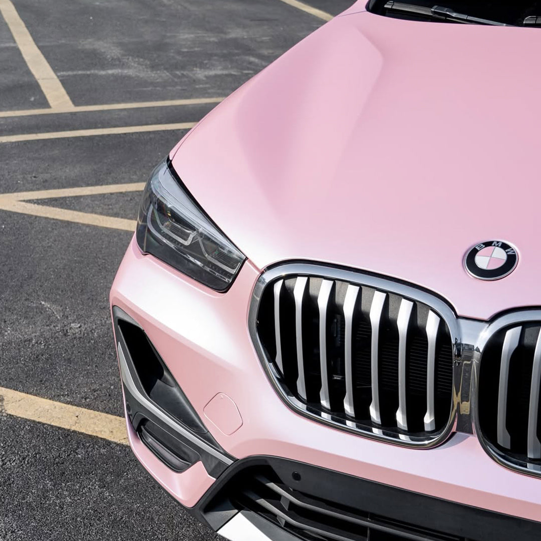 Satin Metallic Blush Pink Vinyl Wrap