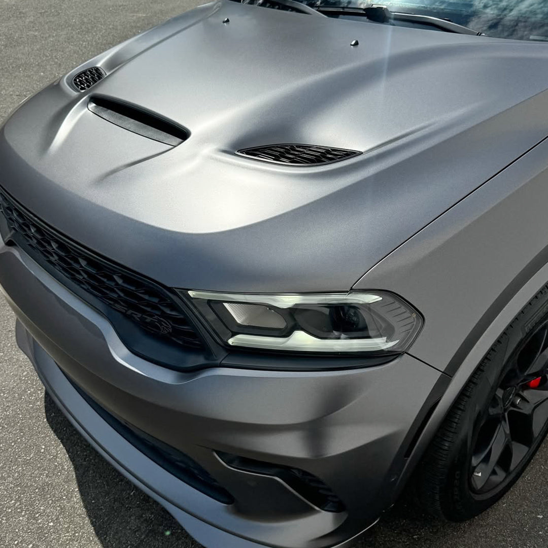 Satin Metallic Pearl Charcoal Gray Vinyl Wrap