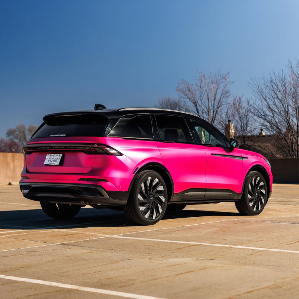 Satin Metallic Rose Pink Vinyl Wrap
