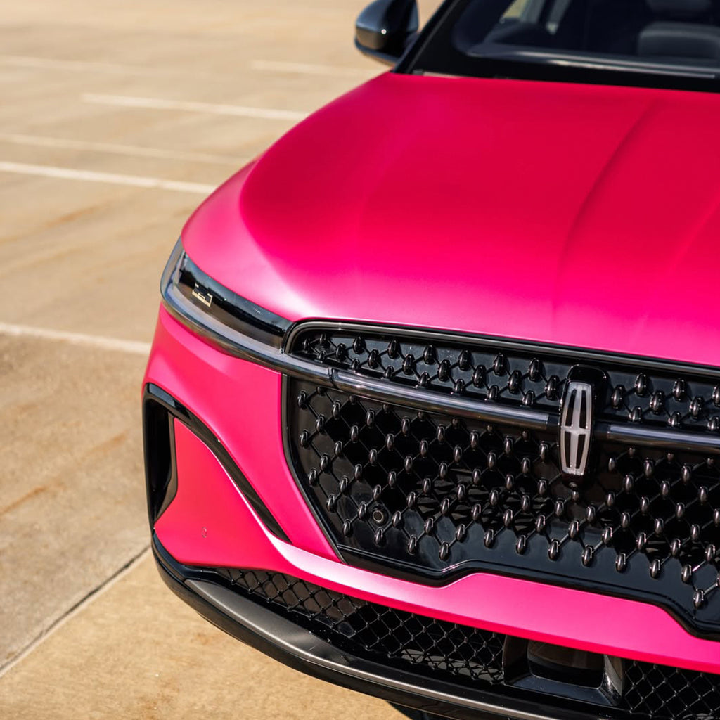 Satin Metallic Rose Pink Vinyl Wrap