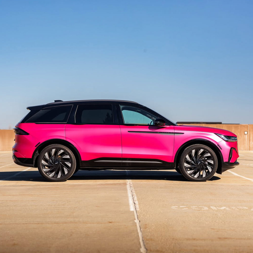 Satin Metallic Rose Pink Vinyl Wrap