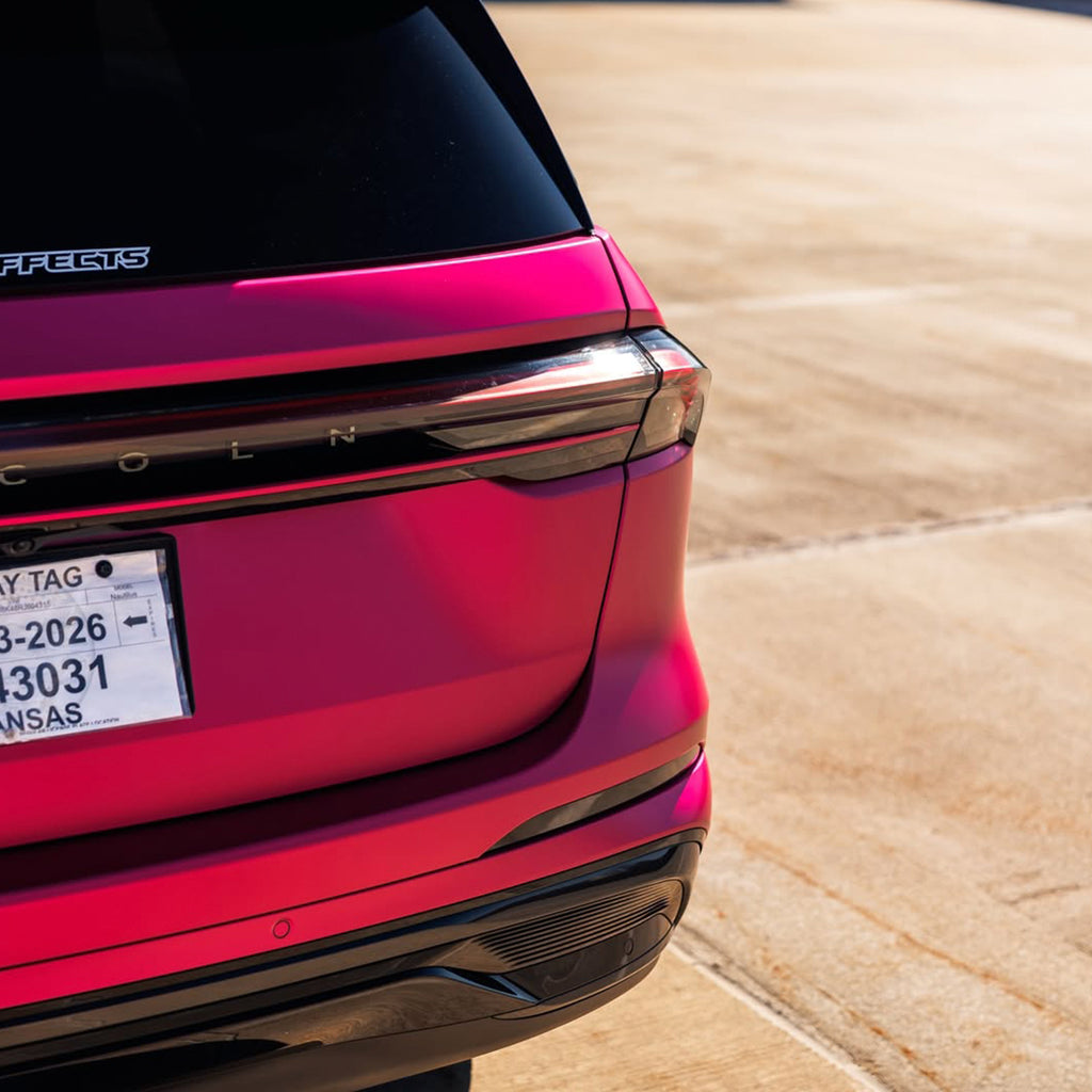 Satin Metallic Rose Pink Vinyl Wrap