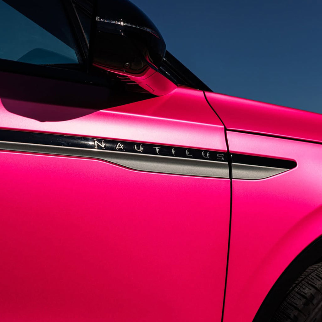 Satin Metallic Rose Pink Vinyl Wrap