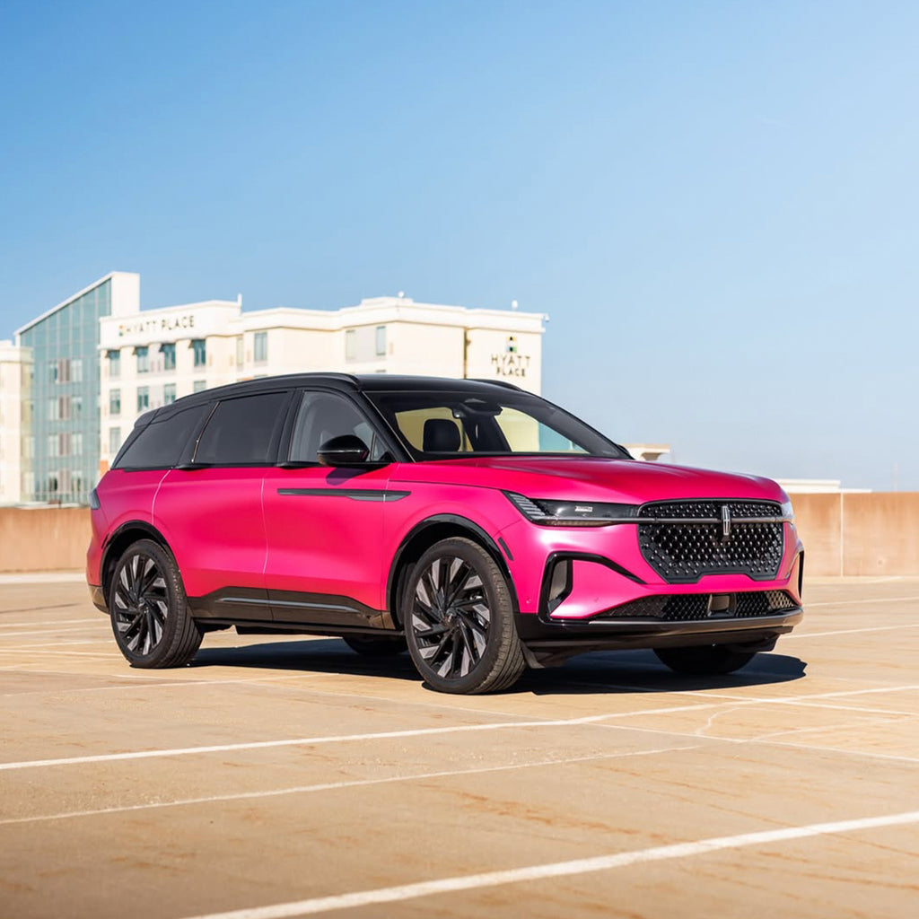 Satin Metallic Rose Pink Vinyl Wrap