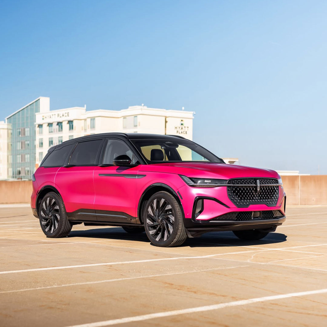 Satin Metallic Rose Pink Vinyl Wrap