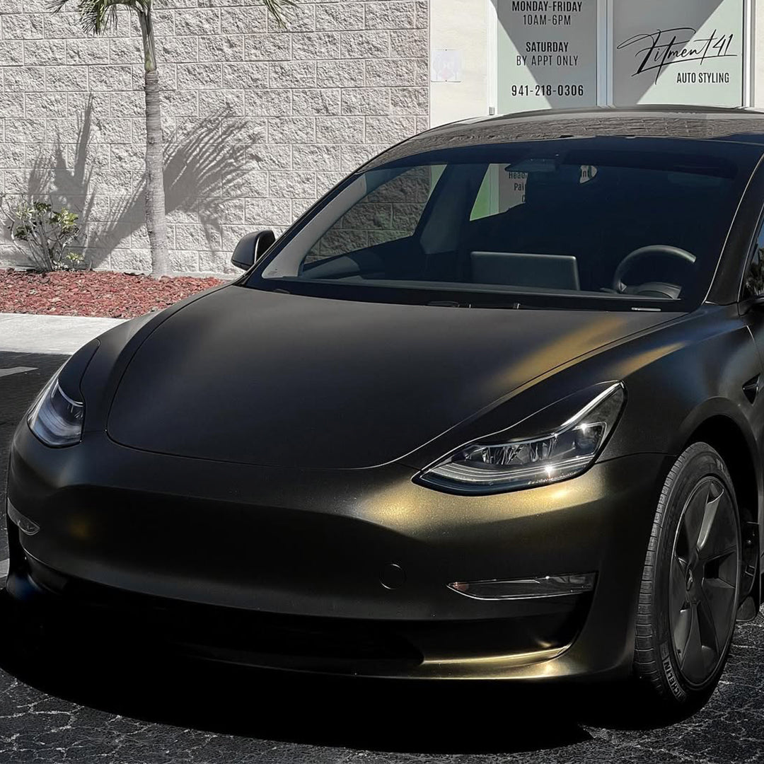 Satin Pearl Black Bronze Vinyl Wrap