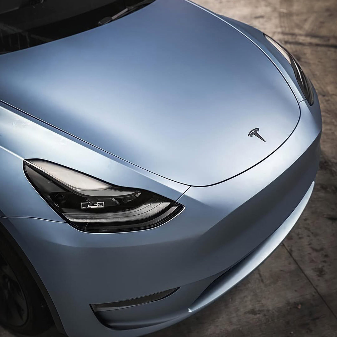 Satin Pearl Frosted Blue Vinyl Wrap