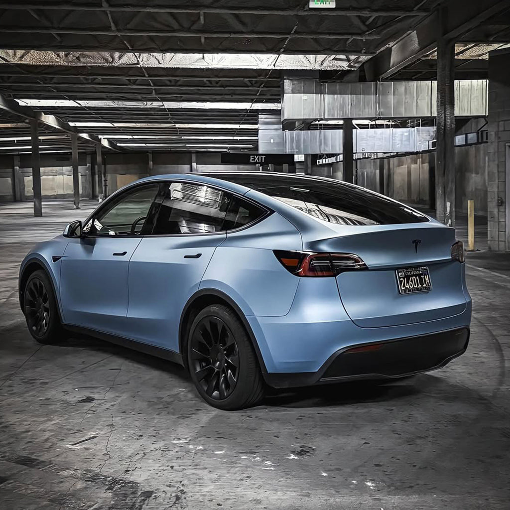 Satin Pearl Frosted Blue Vinyl Wrap