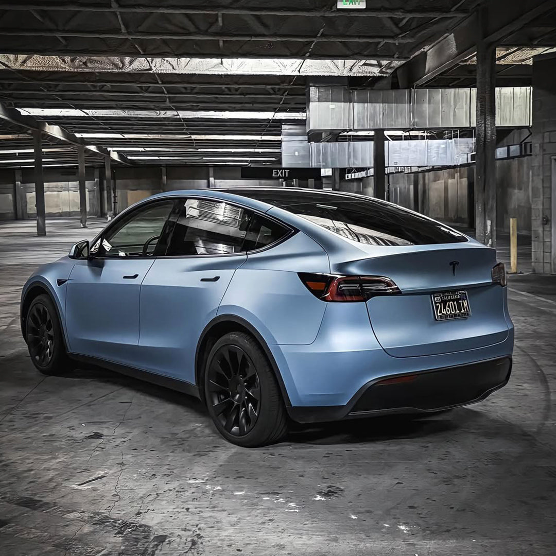 Satin Pearl Frosted Blue Vinyl Wrap