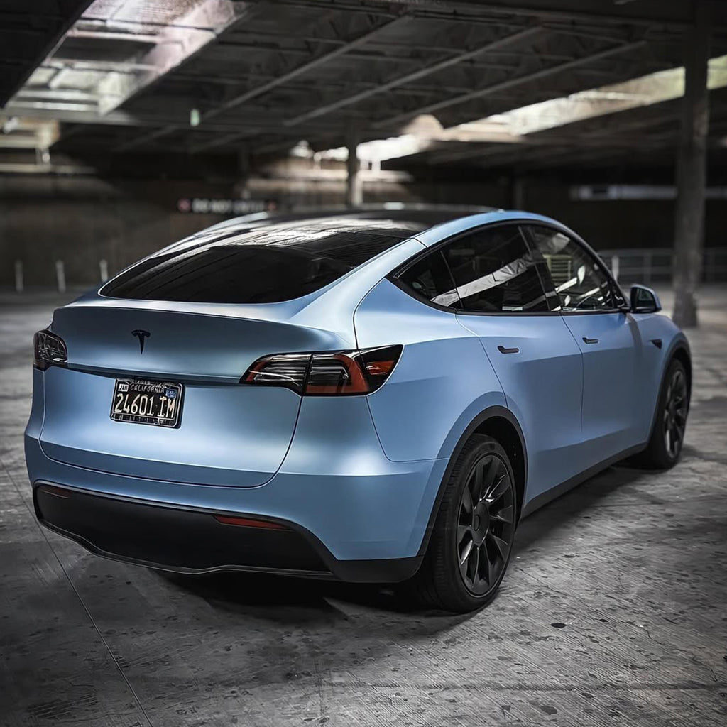 Satin Pearl Frosted Blue Vinyl Wrap