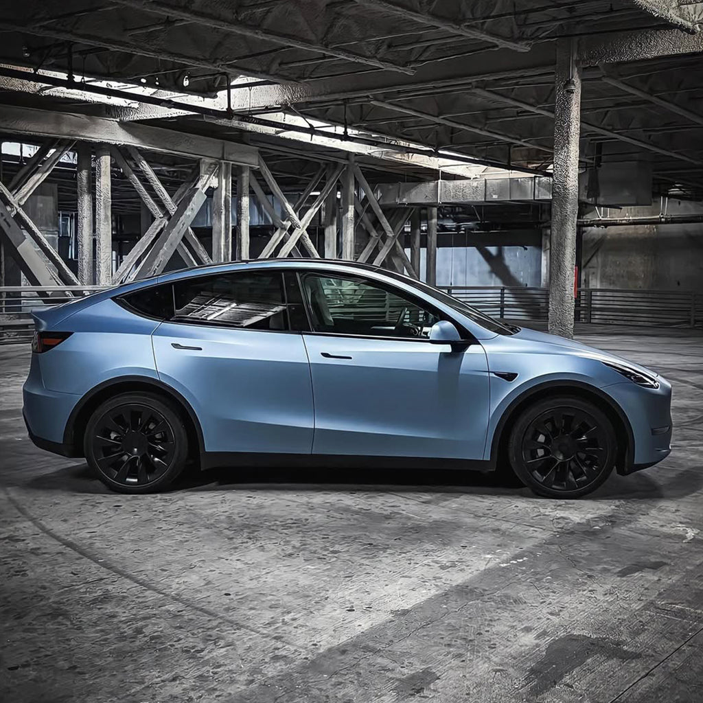 Satin Pearl Frosted Blue Vinyl Wrap
