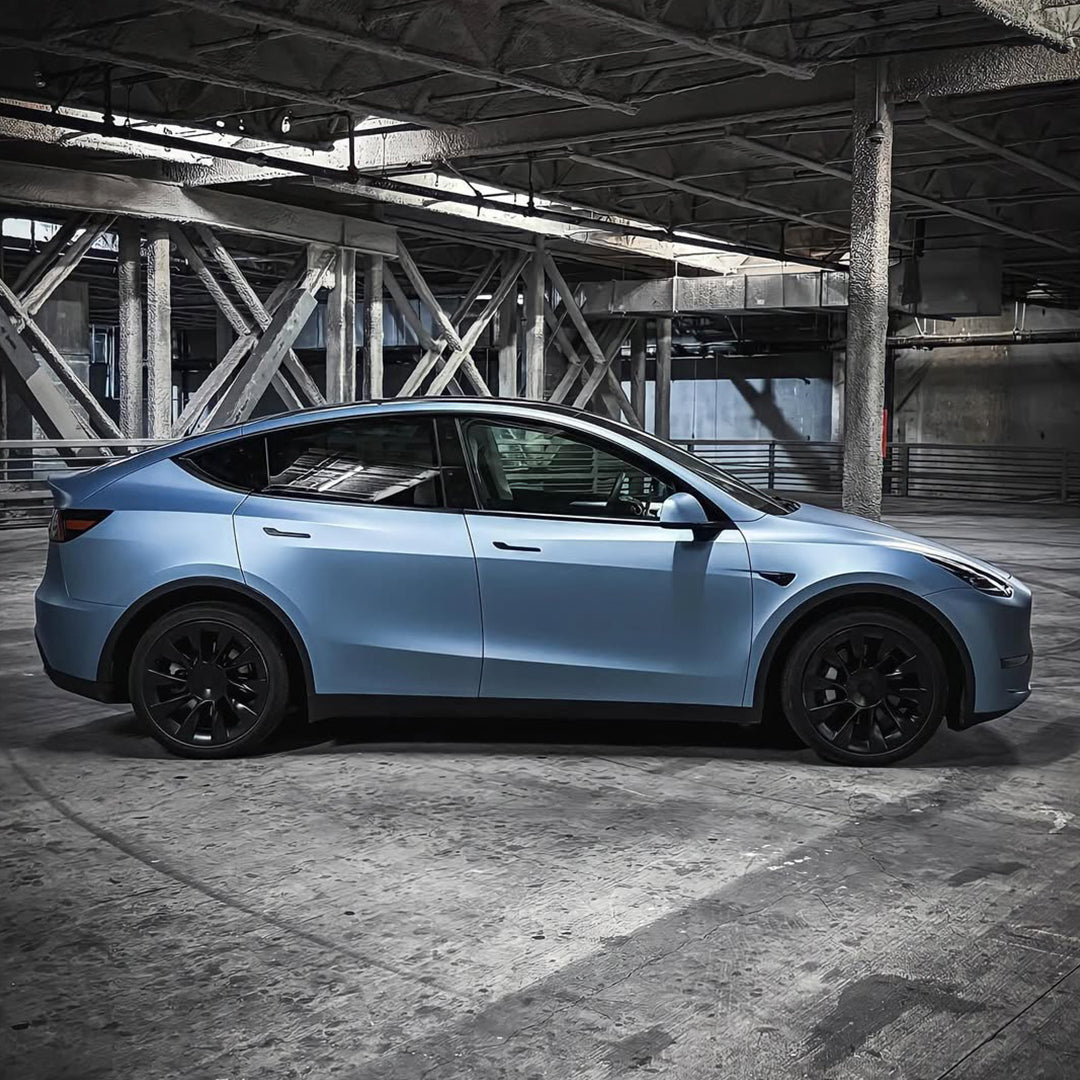 Satin Pearl Frosted Blue Vinyl Wrap