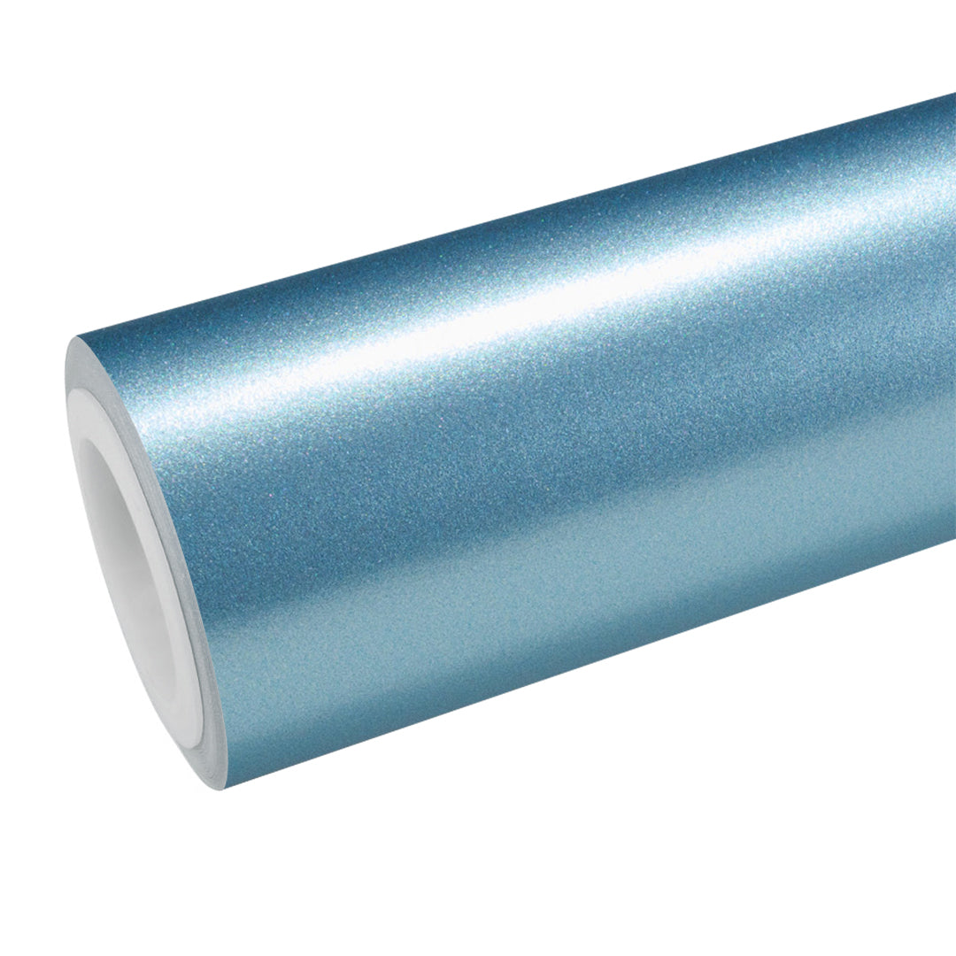 Satin Pearl Lake Blue Vinyl Wrap
