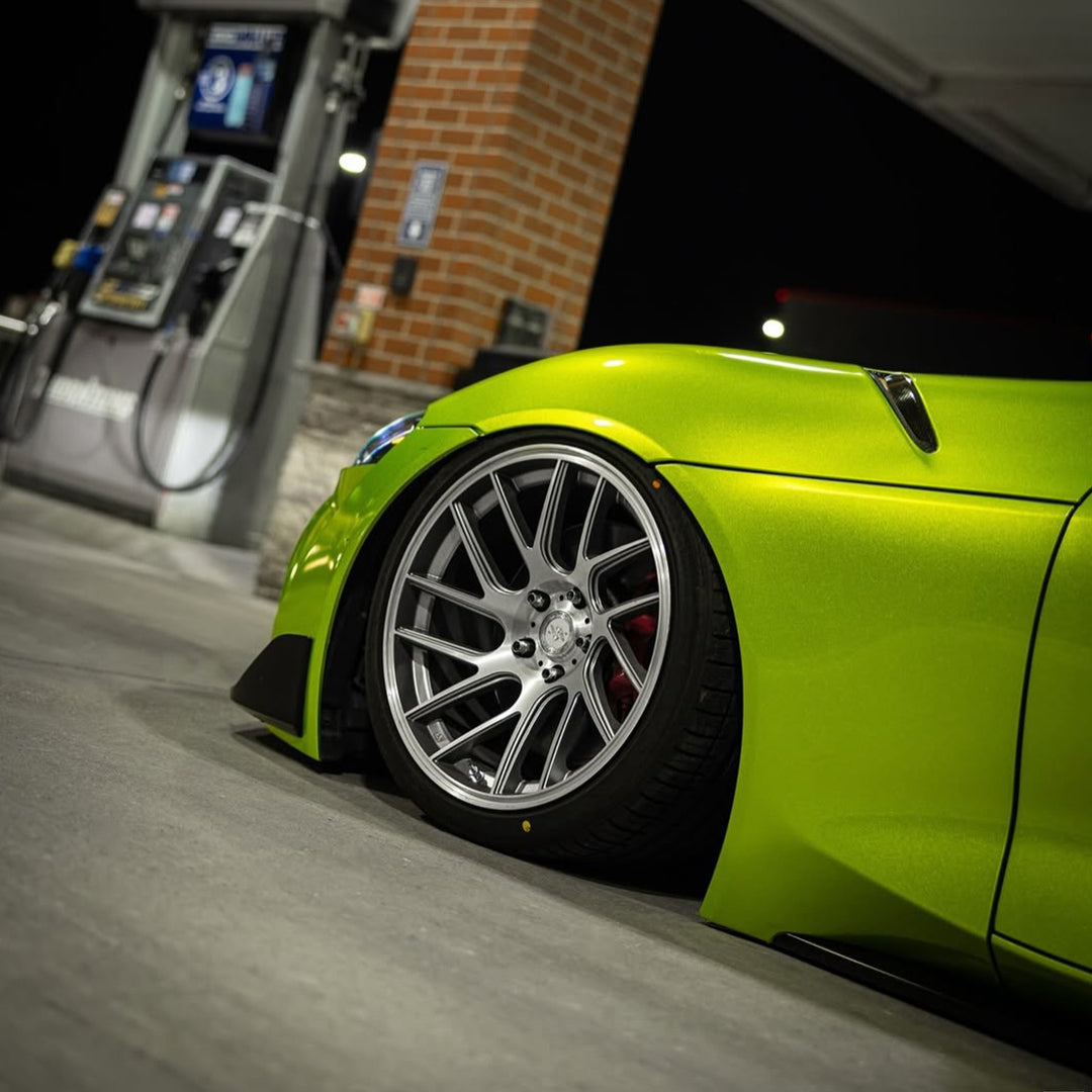 Satin Pearl Lime Green Vinyl Wrap