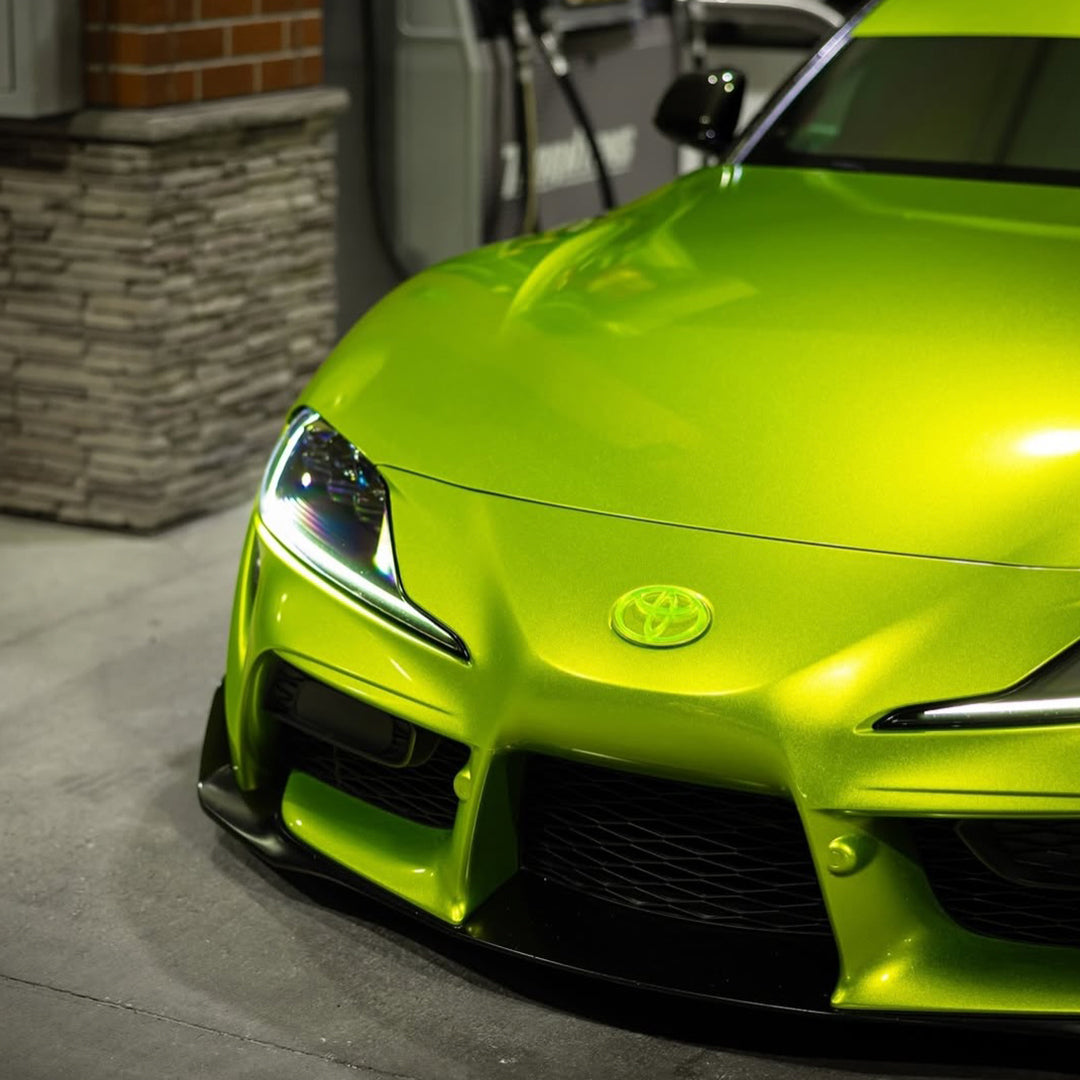 Satin Pearl Lime Green Vinyl Wrap