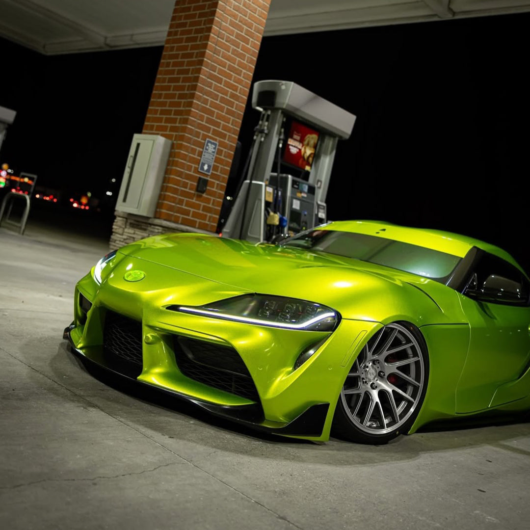 Satin Pearl Lime Green Vinyl Wrap
