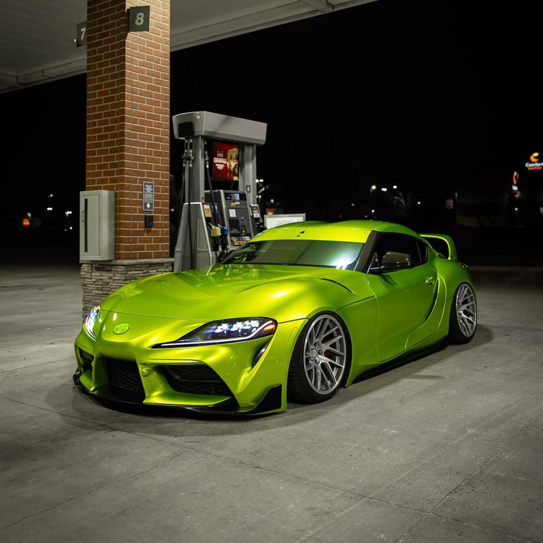 Satin Pearl Lime Green Vinyl Wrap