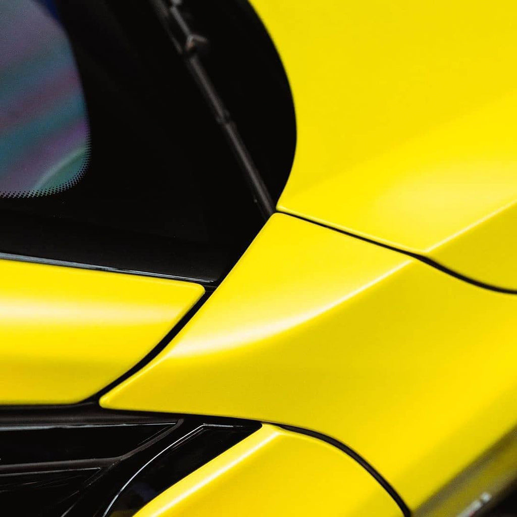 Satin Pearl Neon Yellow Vinyl Wrap