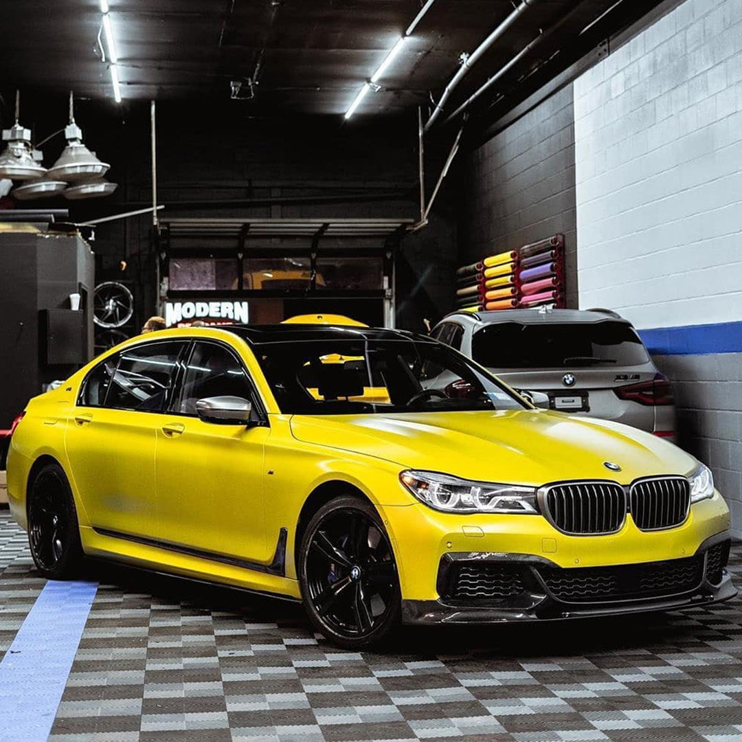 Satin Pearl Neon Yellow Vinyl Wrap