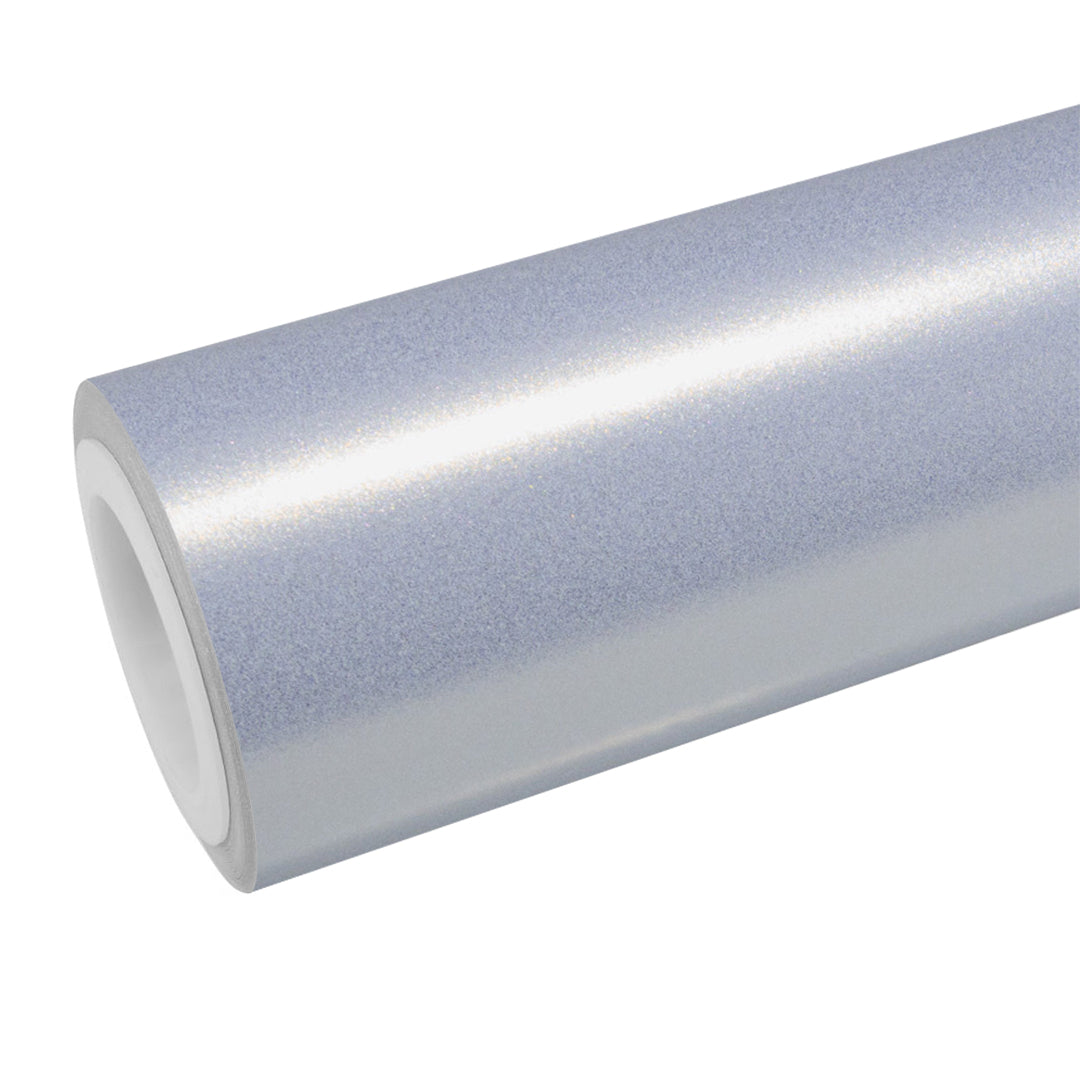 Satin Pearl Platinum Silver Vinyl Wrap - product view 1